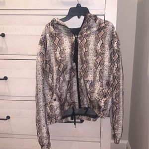 Snake-print Windbreaker